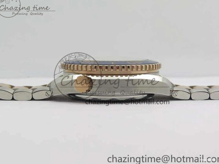 0412 Seamaster Pro Chrono SS RG OM Best Edition Blue Ceramic Blue Dial On SS RG Bracelet A Snug 8129